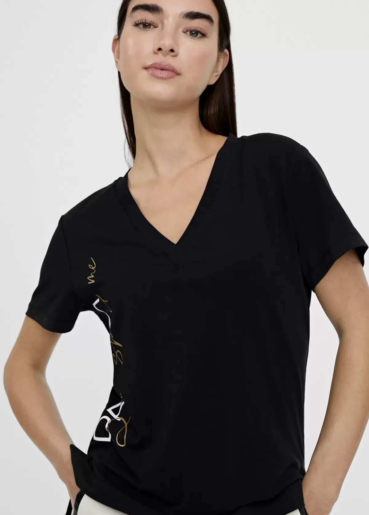 Discount Camiseta posicionado letras Camisetas Y Tops