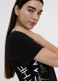 Discount Camiseta posicionado letras Camisetas Y Tops