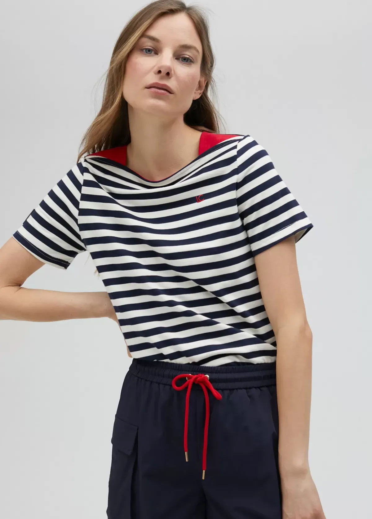 New Camiseta rayas manga corta en algodón 100% - Lola Casademunt Camisetas Y Tops