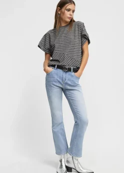 Discount Camiseta rayas manga sisa Camisetas Y Tops