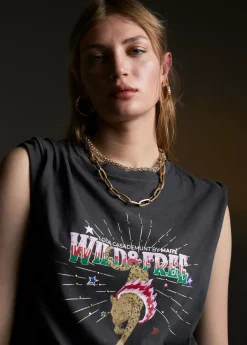 Outlet Camiseta tigre desgastada Camisetas Y Tops