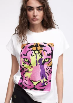 Sale Camiseta tigre multicolor Camisetas Y Tops