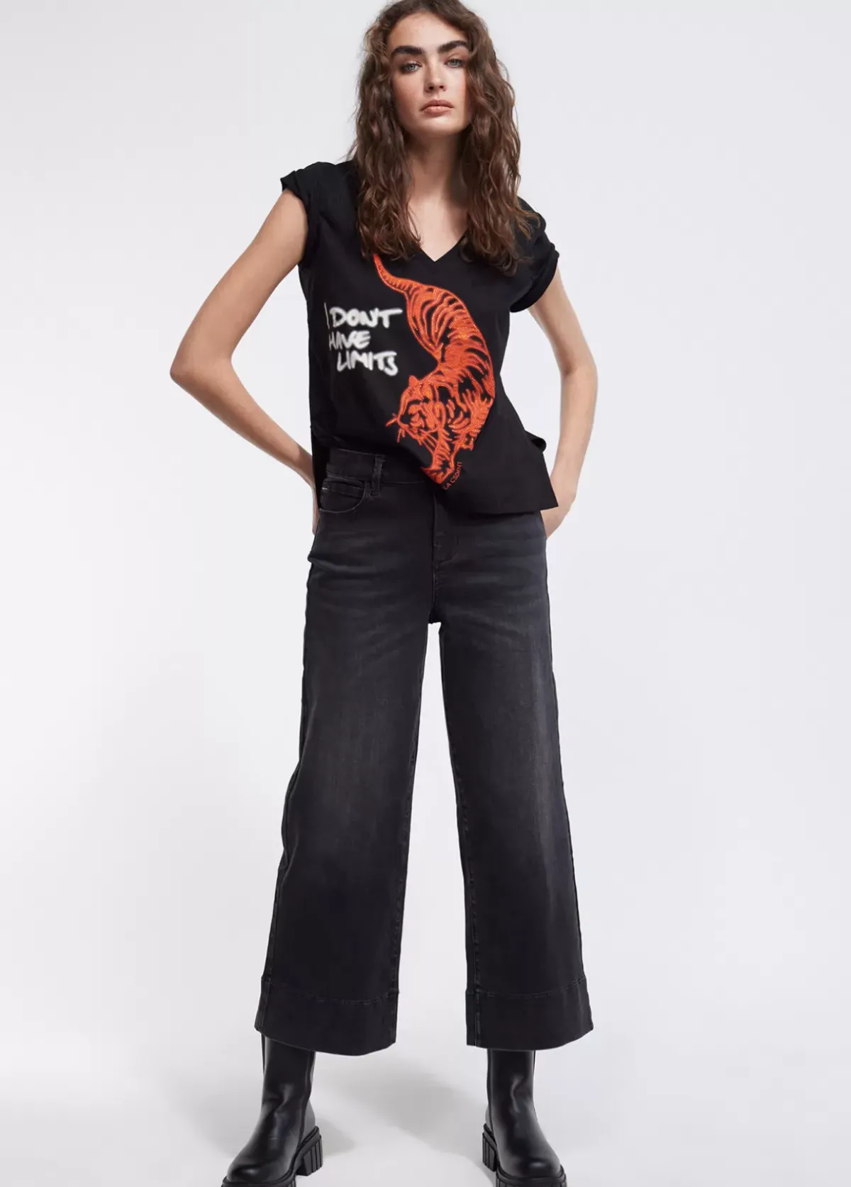 Outlet Camiseta tigre strass Camisetas Y Tops