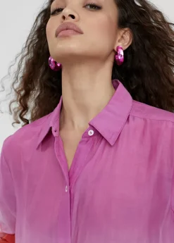 Hot Camisola larga tie dye Camisas Y Blusas|Baño