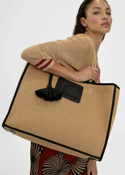 Clearance Capazo con ribetes a contraste Bolsos|Baño