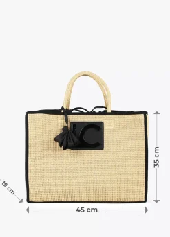 Clearance Capazo con ribetes a contraste Bolsos|Baño