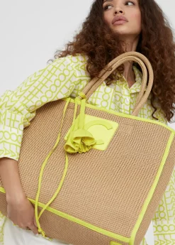 Outlet Capazo con ribetes color fluor Bolsos|Baño