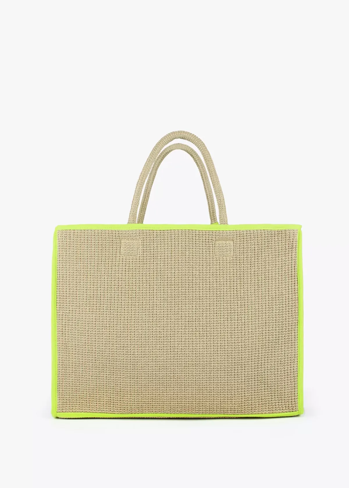 Outlet Capazo con ribetes color fluor Bolsos|Baño