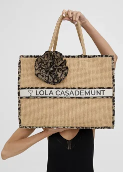 Outlet Capazo detalles animal print Bolsos|Baño