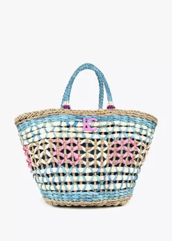 Hot Capazo trenzado gométrico Bolsos|Baño