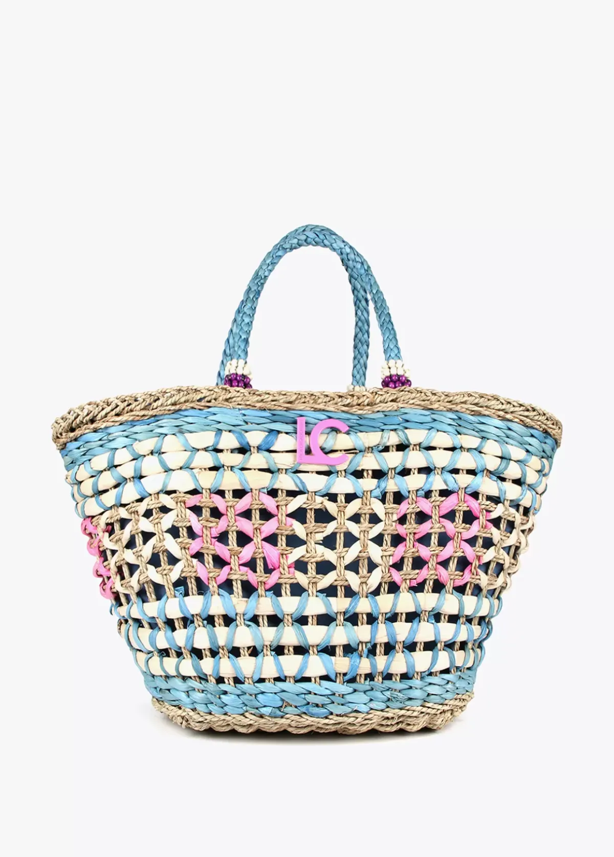 Hot Capazo trenzado gométrico Bolsos|Baño