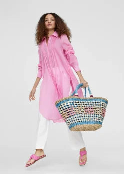 Hot Capazo trenzado gométrico Bolsos|Baño