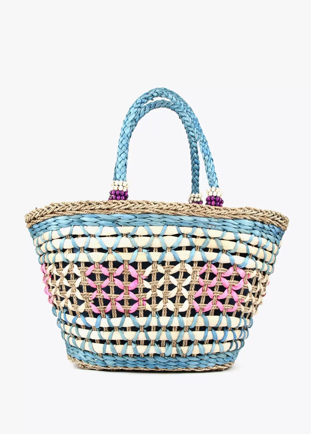 Hot Capazo trenzado gométrico Bolsos|Baño