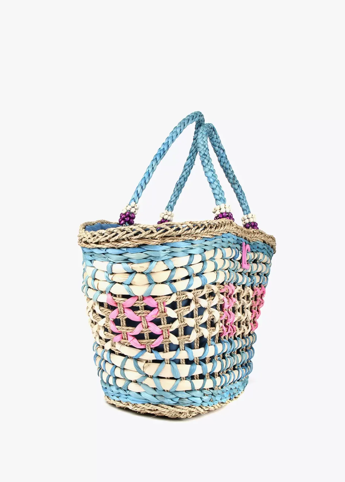 Hot Capazo trenzado gométrico Bolsos|Baño