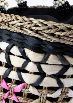 Hot Capazo trenzado gométrico Bolsos|Baño