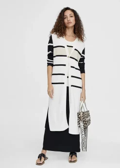 Online Cardigan punto de rayas Chaquetas Y Gabardinas|Punto