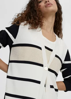 Online Cardigan punto de rayas Chaquetas Y Gabardinas|Punto