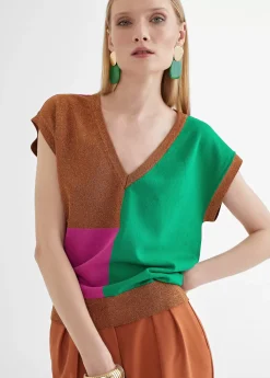 Sale Chaleco punto multicolor Camisetas Y Tops|Punto