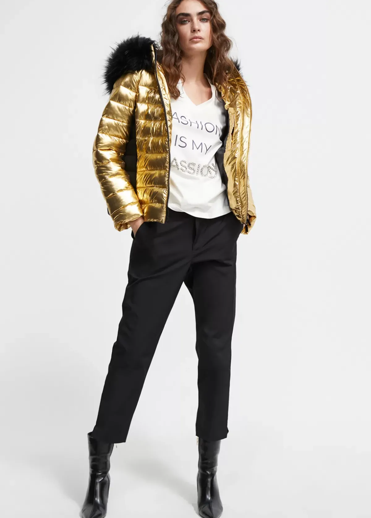 chaqueta acolchada metalizada Abrigos Y Cazadoras