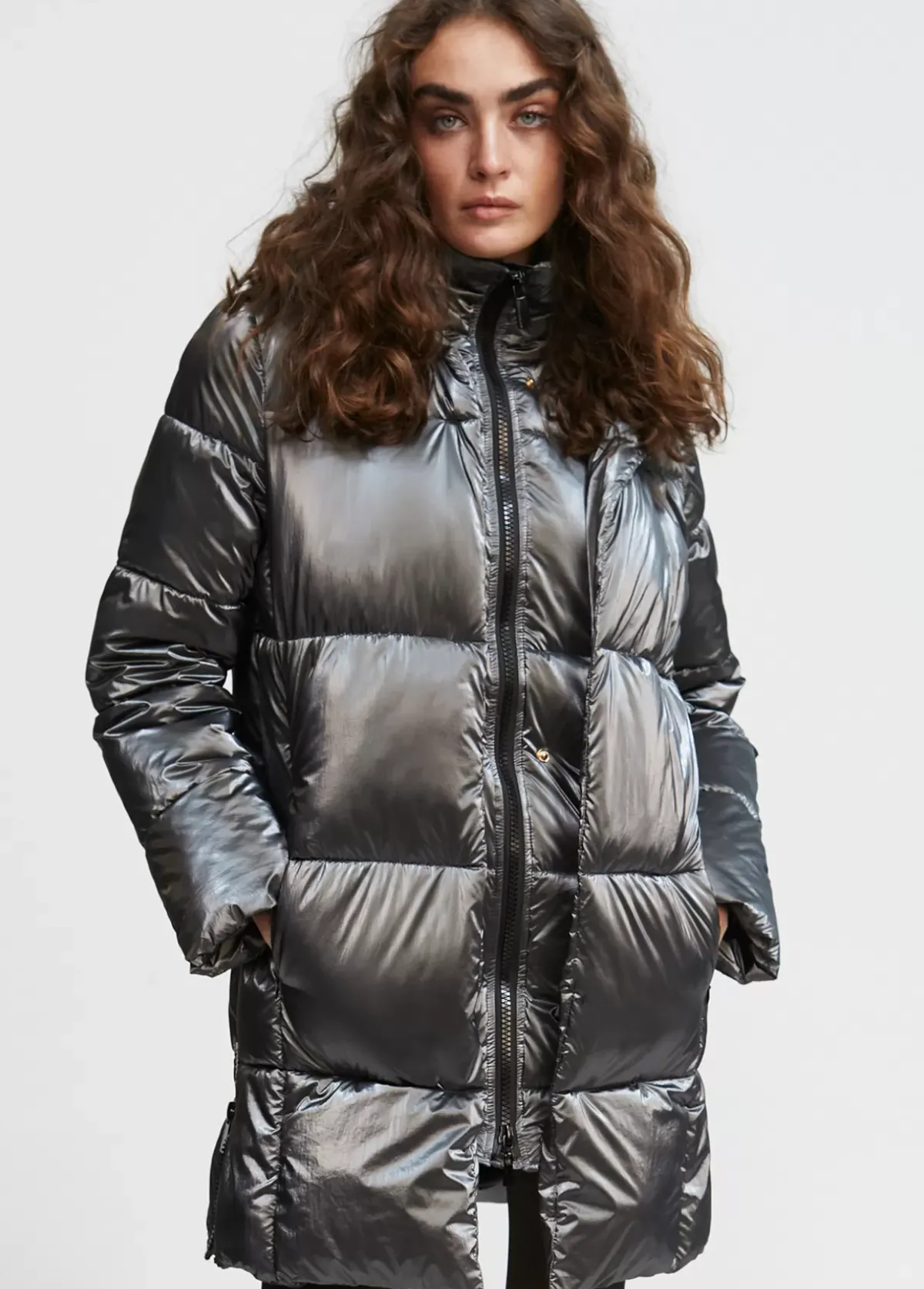 Hot chaqueta acolchada metalizada Abrigos Y Cazadoras