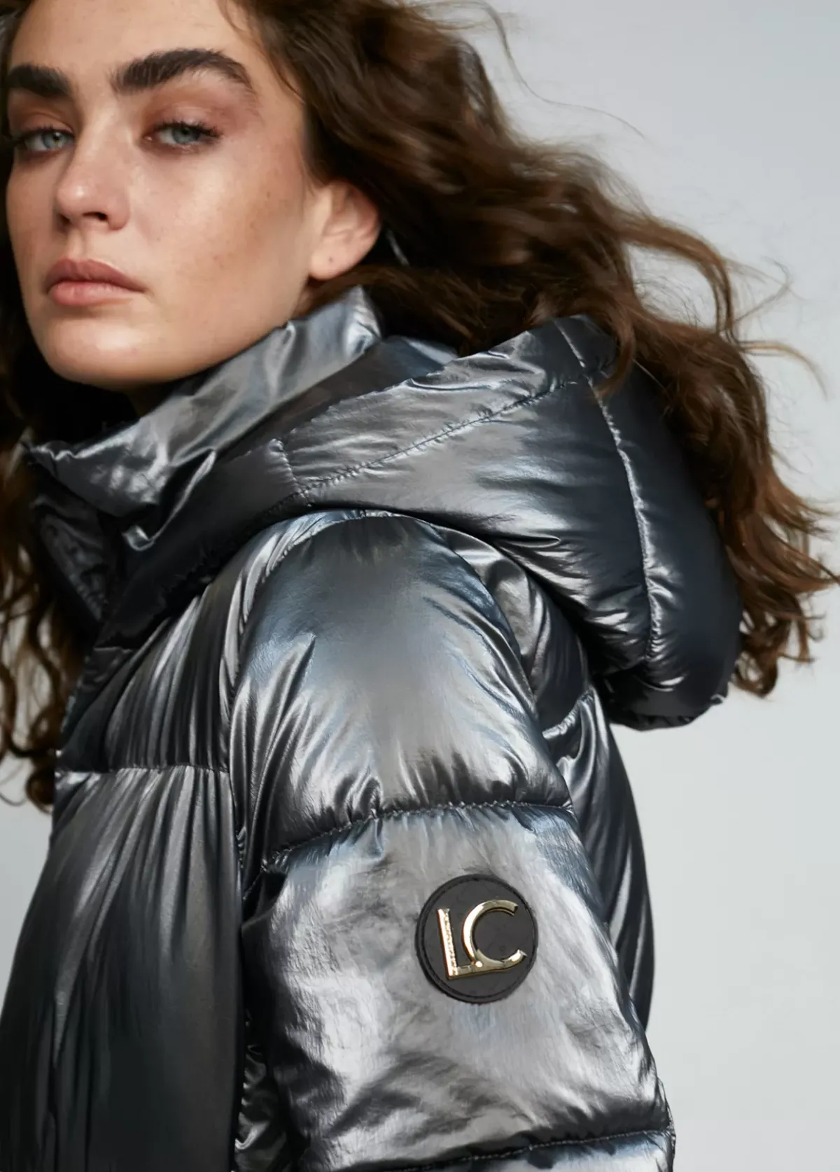 Hot chaqueta acolchada metalizada Abrigos Y Cazadoras