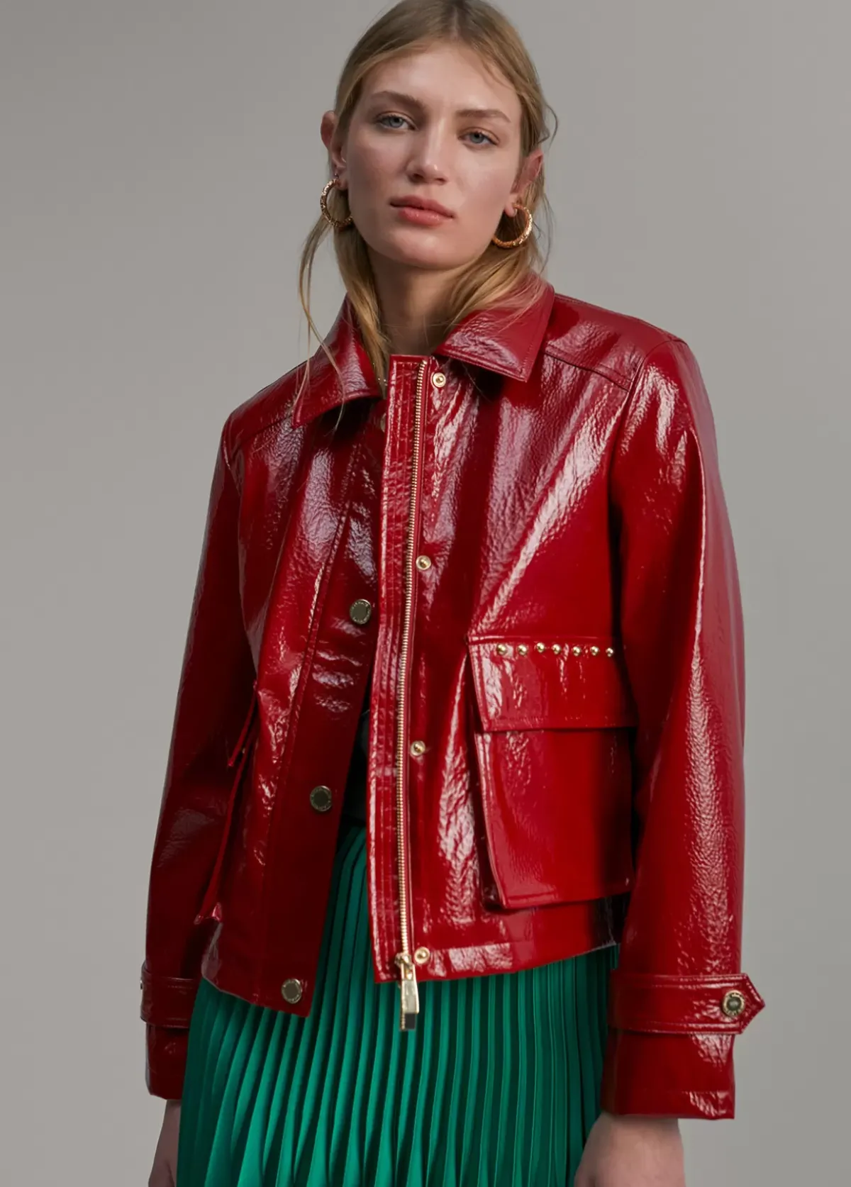 Clearance Chaqueta efecto charol Abrigos Y Cazadoras