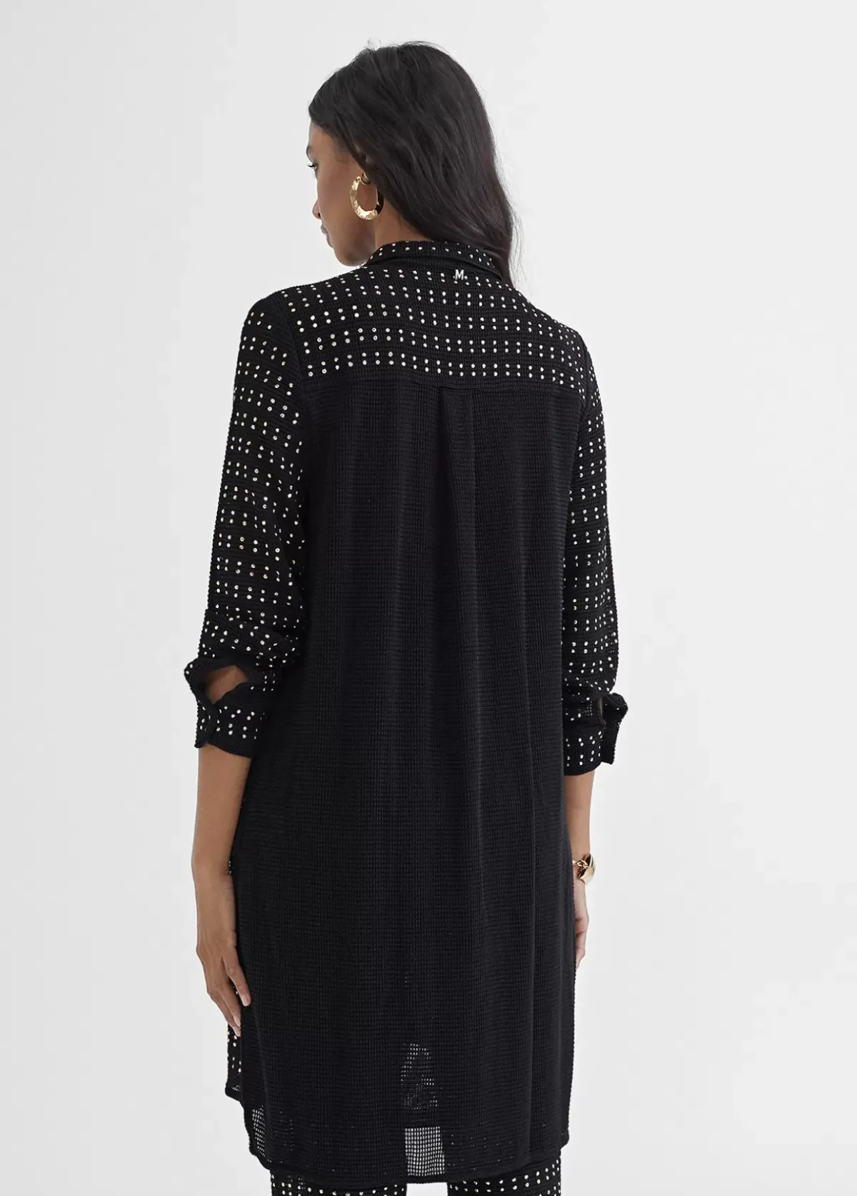 Outlet Chaqueta larga con piezas metálicas Camisas Y Blusas|Chaquetas Y Gabardinas