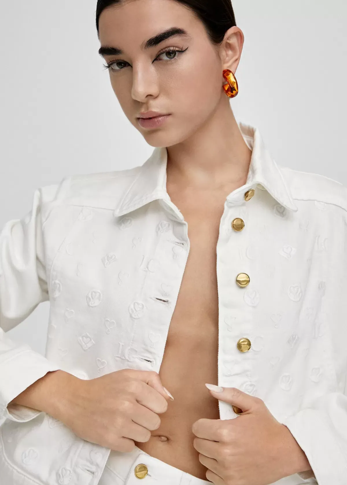 Discount Chaqueta tejana blanca Chaquetas Y Gabardinas|Abrigos Y Cazadoras