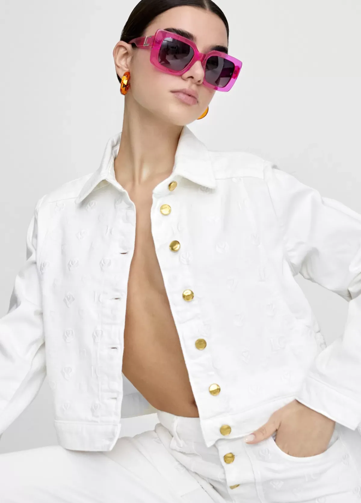 Discount Chaqueta tejana blanca Chaquetas Y Gabardinas|Abrigos Y Cazadoras