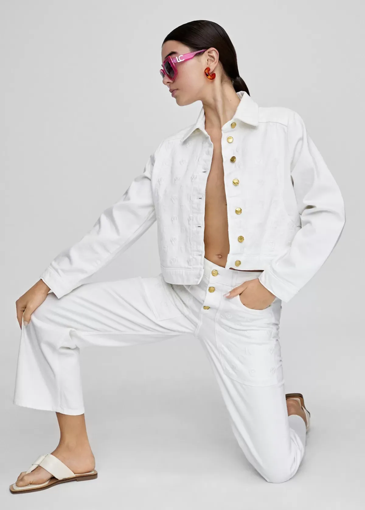 Discount Chaqueta tejana blanca Chaquetas Y Gabardinas|Abrigos Y Cazadoras