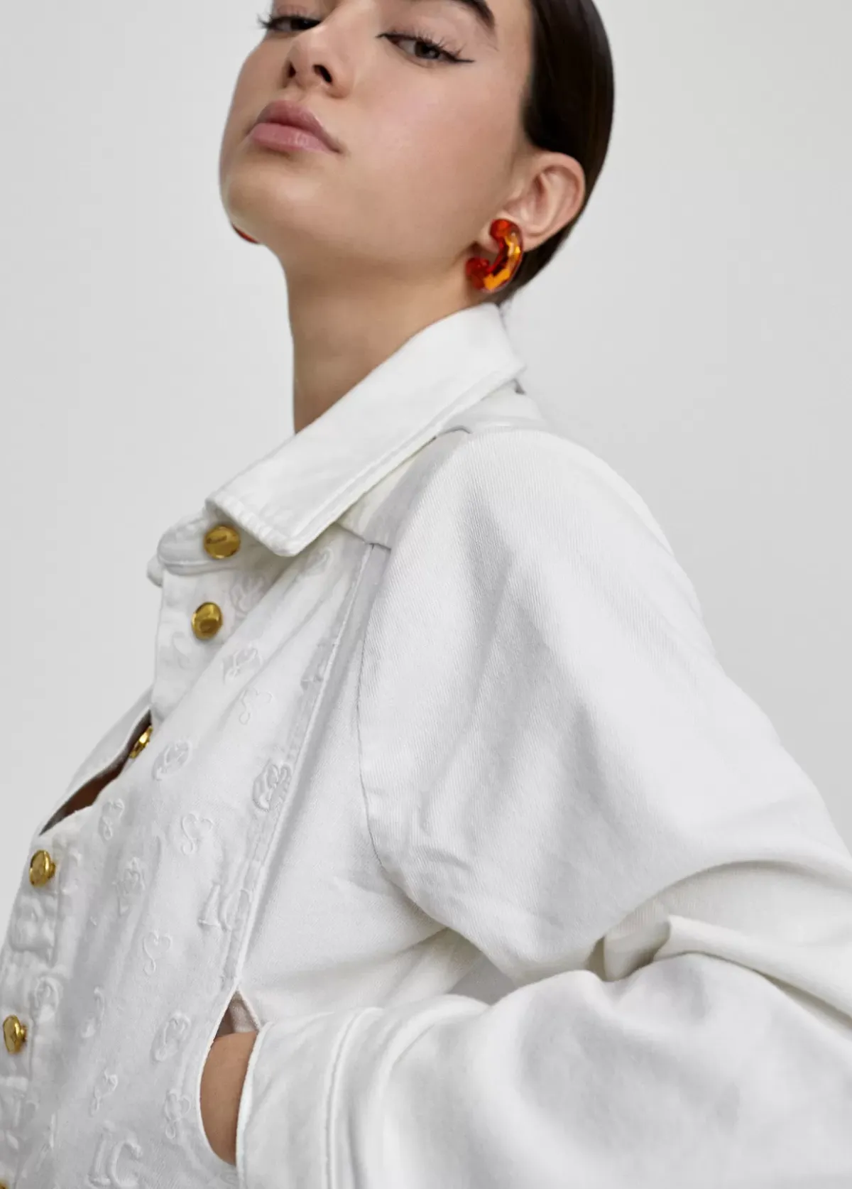 Discount Chaqueta tejana blanca Chaquetas Y Gabardinas|Abrigos Y Cazadoras