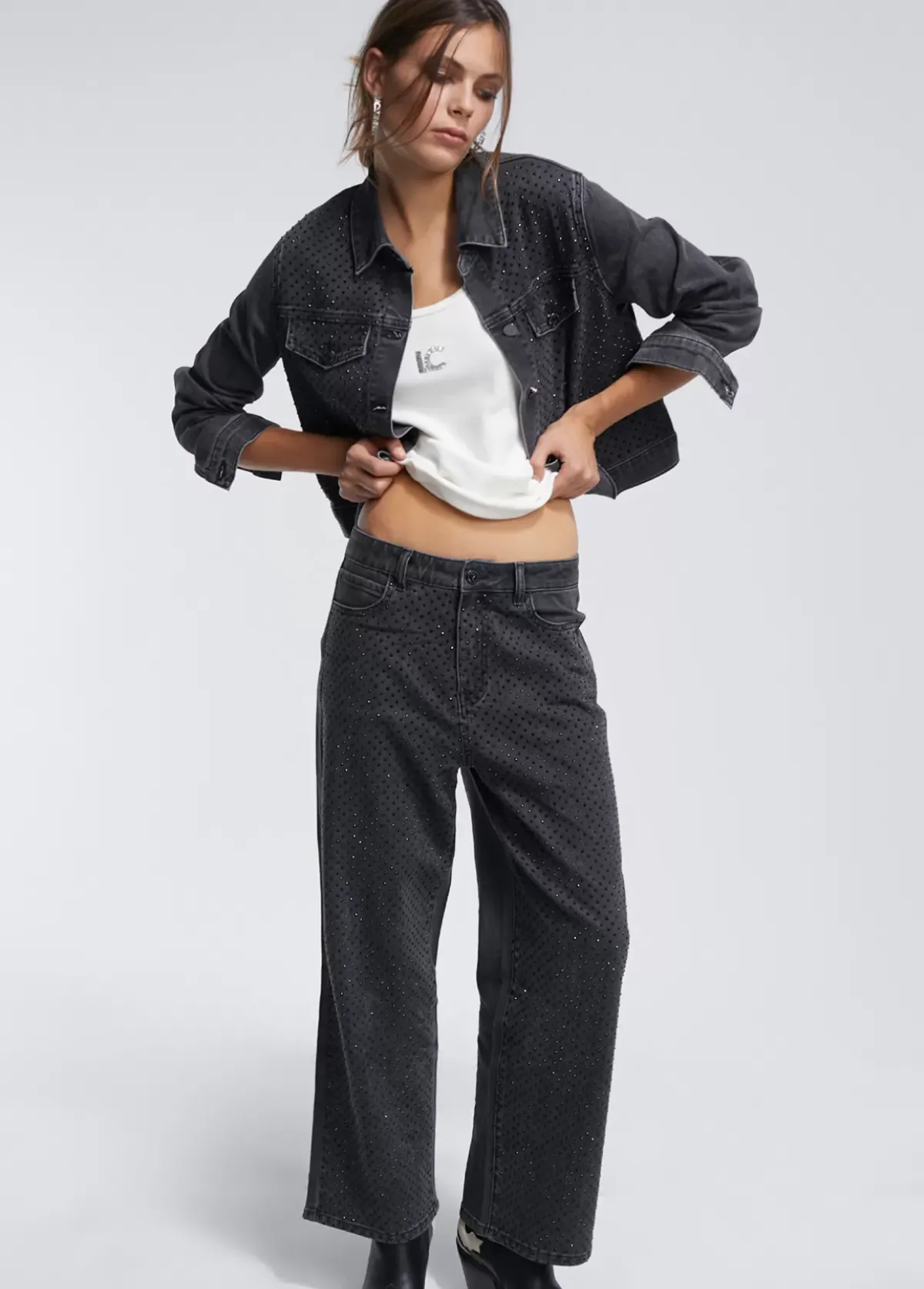 Online Chaqueta tejana strass Abrigos Y Cazadoras