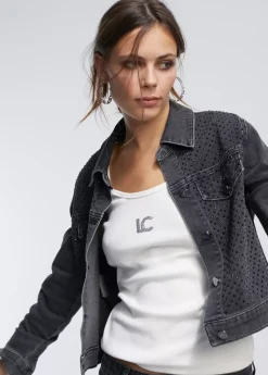 Online Chaqueta tejana strass Abrigos Y Cazadoras