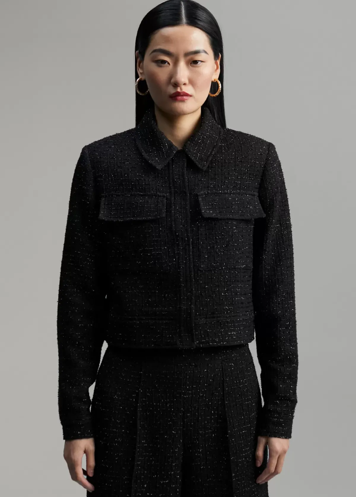 Best Chaqueta tweed cropped Chaquetas Y Gabardinas|Americanas Y Blazers