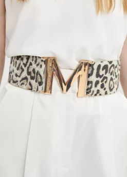 Hot Cinturón elástico animal print Accesorios