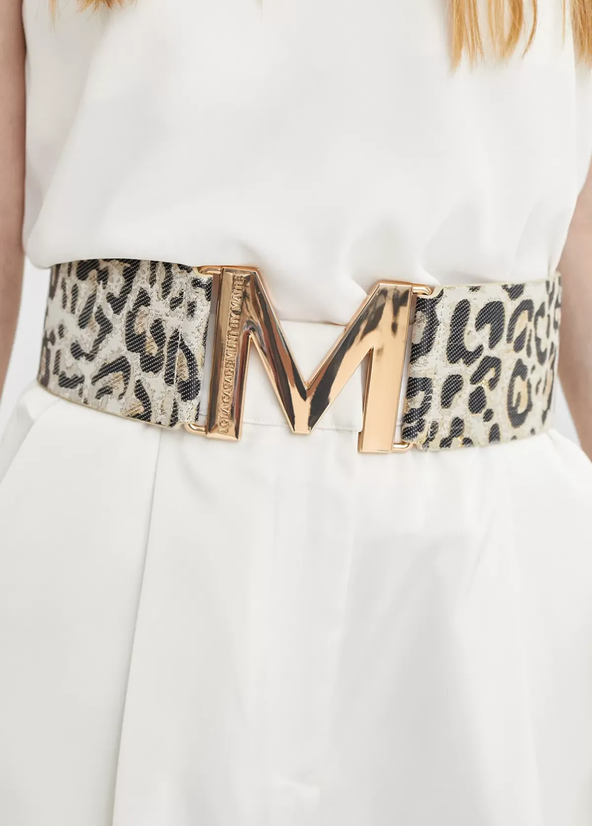 Hot Cinturón elástico animal print Accesorios