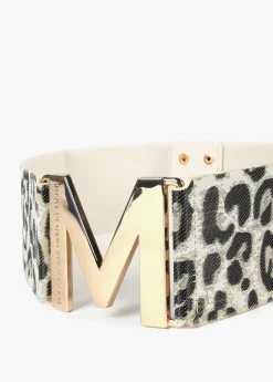 Hot Cinturón elástico animal print Accesorios