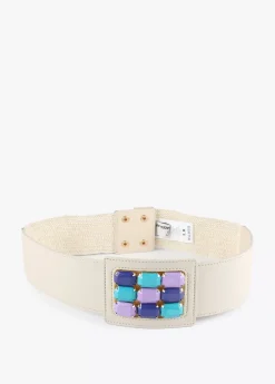 Outlet Cinturón elástico efecto ráfia Accesorios