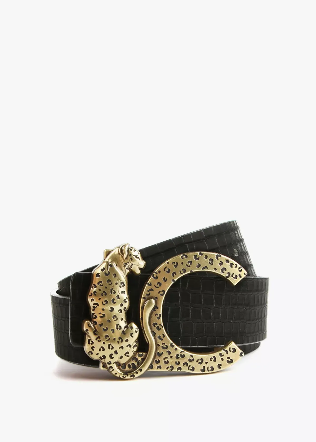 Outlet Cinturón reversible animal print Cinturones