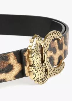 Clearance Cinturón reversible animal print Animal Print|Cinturones