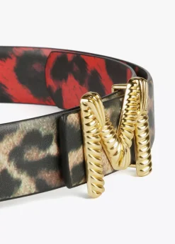 Sale Cinturón reversible animal print Animal Print|Cinturones