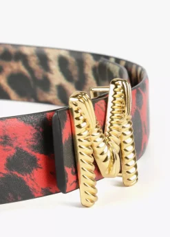 Sale Cinturón reversible animal print Animal Print|Cinturones