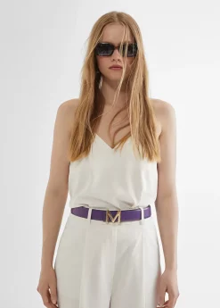 Best Cinturón reversible hebilla dorada Accesorios