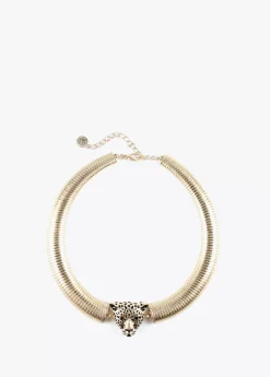 Hot Collar cabeza leopardo Bisuteria