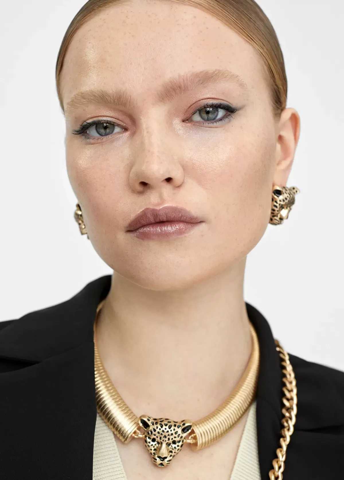 Hot Collar cabeza leopardo Bisuteria