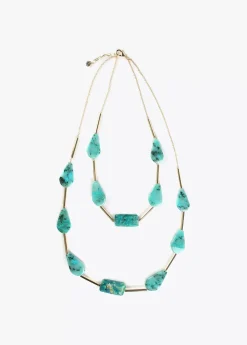 Discount Collar con cadena doble Bisuteria