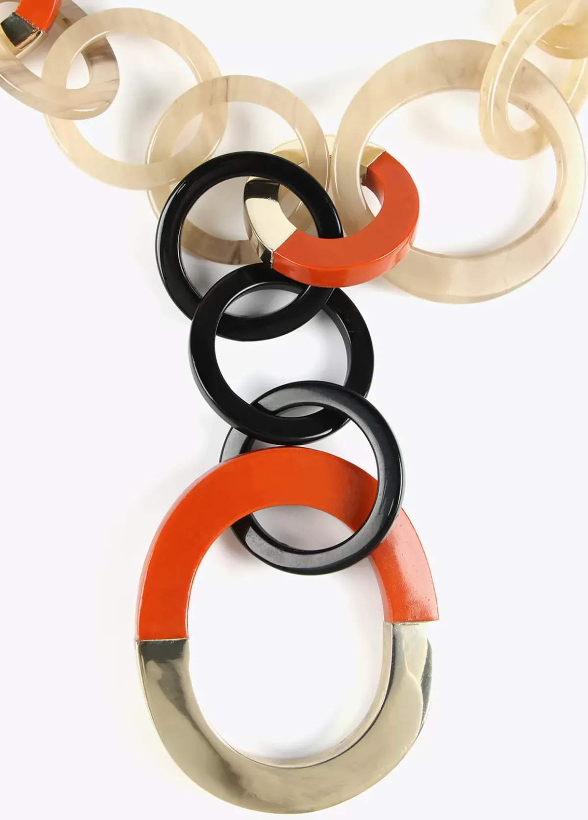 Clearance Collar de aros bicolor Bisuteria