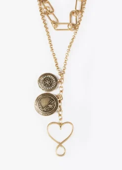 Hot Collar doble con colgantes Collares