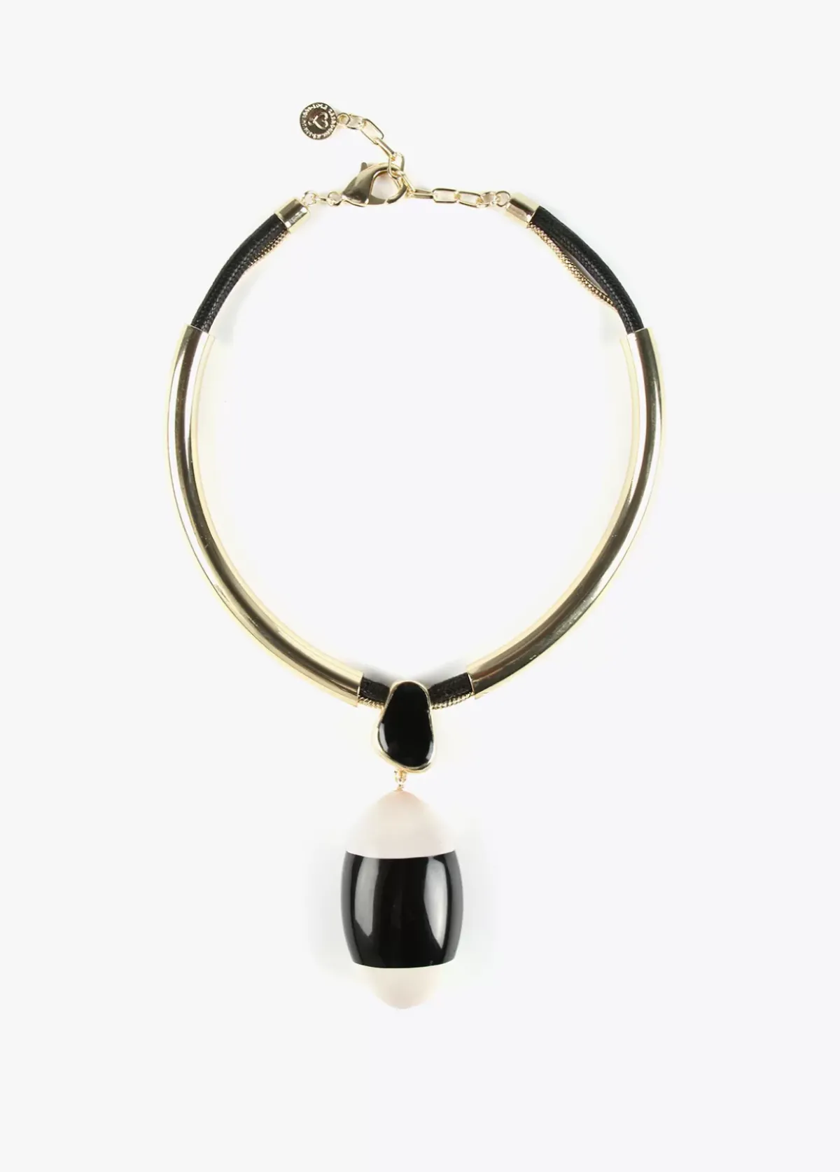 Clearance Collar gargantilla blanco y negro Bisuteria