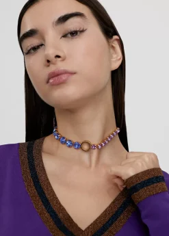 Collar gargantilla de cristales Bisuteria